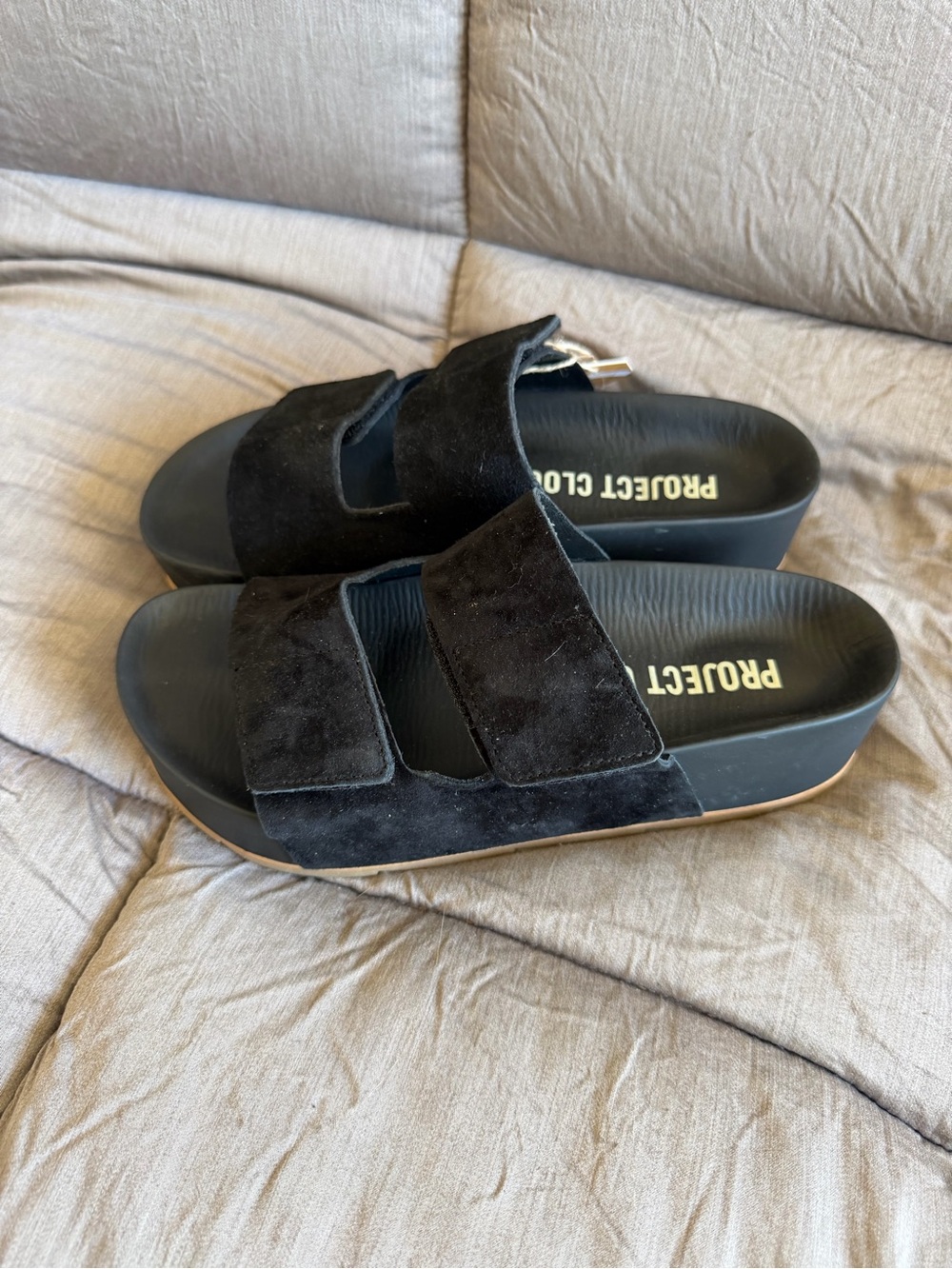 NWT Project Cloud 100% Genuine Leather Platform Sandals - Picture 7 of 9